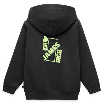 Liebespaar James - Kinder Premium Organic Zip Hoodie - Schwarz - Hinten - AI Model Kid Male (0cm)