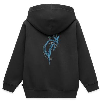 Phoenix - Sweat Premium à capuche zippé enfant bio - noir - Dos - AI Model Kid Male (0cm)
