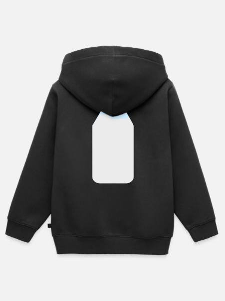 Milchflasche, Milchdesign - Kinder Premium Organic Zip Hoodie - Schwarz