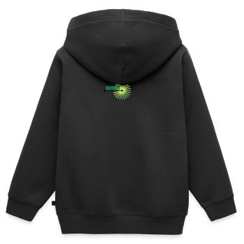 Natur - Kinder Premium Organic Zip Hoodie - Schwarz - Hinten - AI Model Kid Male (0cm)