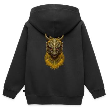 Demon with horns - Kids Premium Organic Zip-up Hoodie - black - Back - AI Model Kid Male (0cm)