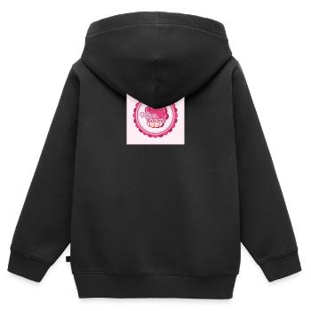 Saïd Nezlaoui - Kinder Premium Organic Zip Hoodie - Schwarz - Hinten - AI Model Kid Male (0cm)