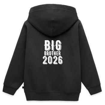 Big Brother 2026 Announcement - Kids Premium Organic Zip-up Hoodie - black - Back - AI Model Kid Male (0cm)