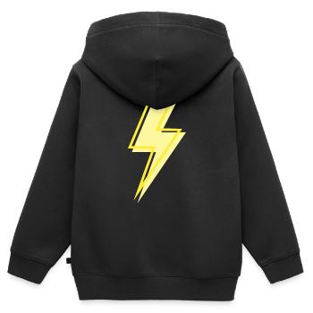 Eclair - Sweat Premium à capuche zippé enfant bio - noir - Dos - AI Model Kid Male (0cm)