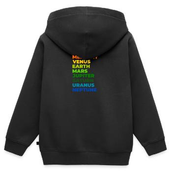 Solar system - Kids Premium Organic Zip-up Hoodie - black - Back - AI Model Kid Male (0cm)