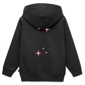 Funkeln Glitzer Sterne - Kinder Premium Organic Zip Hoodie - Schwarz - Hinten - AI Model Kid Male (0cm)