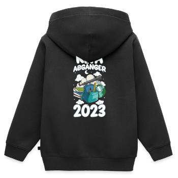 Kita Graduates 2023 Bye Bye Kindergarten Space - Kids Premium Organic Zip-up Hoodie - black - Back - AI Model Kid Male (0cm)