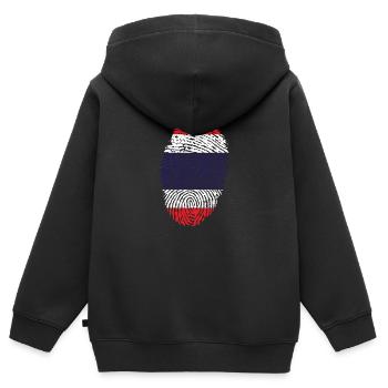 Fingerprint - Thailand - Kids Premium Organic Zip-up Hoodie - black - Back - AI Model Kid Male (0cm)