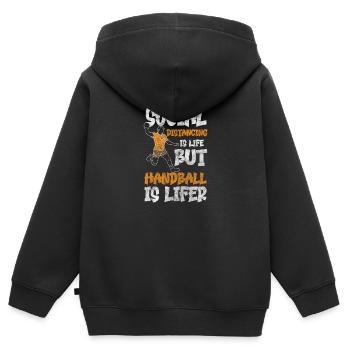 Sport SIeger Wettkampf Torwart - Kinder Premium Organic Zip Hoodie - Schwarz - Hinten - AI Model Kid Male (0cm)
