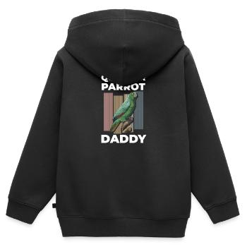 Ara Vögel Schnabel Kakadu - Kinder Premium Organic Zip Hoodie - Schwarz - Hinten - AI Model Kid Male (0cm)