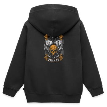 Party Mischpult Leidenschaft - Kinder Premium Organic Zip Hoodie - Schwarz - Hinten - AI Model Kid Male (0cm)