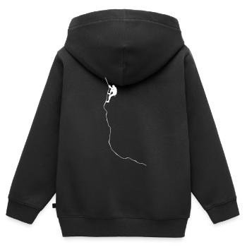 Escalade Boulder Climbers Salle d’escalade Bloc - Sweat Premium à capuche zippé enfant bio - noir - Dos - AI Model Kid Male (0cm)