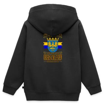 Schlesien Breslau Herkunft Provinz Region - Kinder Premium Organic Zip Hoodie - Schwarz - Hinten - AI Model Kid Male (0cm)