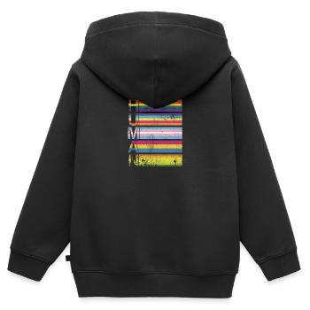 Menschlicher schwuler Stolz - Kinder Premium Organic Zip Hoodie - Schwarz - Hinten - AI Model Kid Male (0cm)