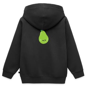 fruit - Sweat Premium à capuche zippé enfant bio - noir - Dos - AI Model Kid Male (0cm)