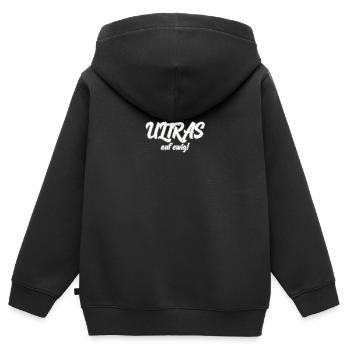 Ultras auf ewig - Kinder Premium Organic Zip Hoodie - Schwarz - Hinten - AI Model Kid Male (0cm)