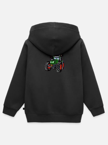 Traktor - Kinder Premium Organic Zip Hoodie - Schwarz