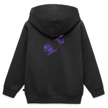 ein design mit streifen - Kinder Premium Organic Zip Hoodie - Schwarz - Hinten - AI Model Kid Male (0cm)