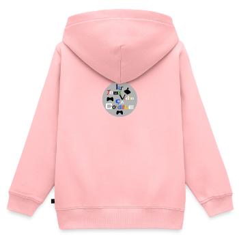 VIDEO GAMES, THIS CONSOLE! - Kids Premium Organic Zip-up Hoodie - rose - Back - AI Model Kid Female (0cm)