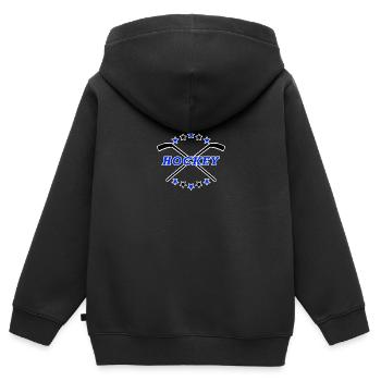Hockey - Kinder Premium Organic Zip Hoodie - Schwarz - Hinten - AI Model Kid Male (0cm)