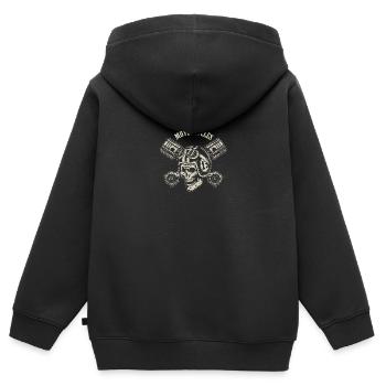 American Motorcycles Cool Biker Shirt HD - Sweat Premium à capuche zippé enfant bio - noir - Dos - AI Model Kid Male (0cm)