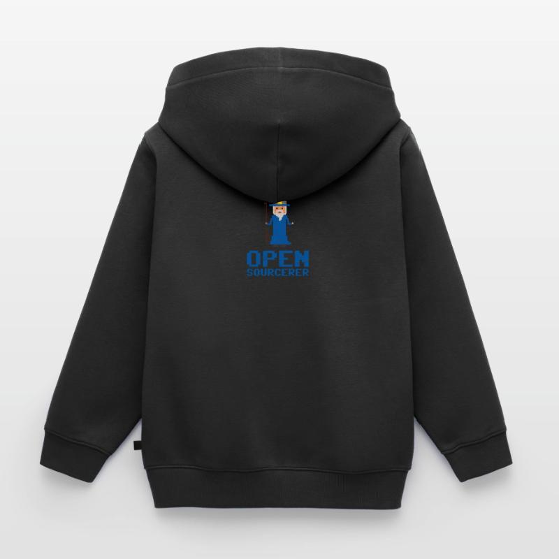 Developer Open Sourcerer Funny Gift Idea Kids Premium Organic Zip-up Hoodie