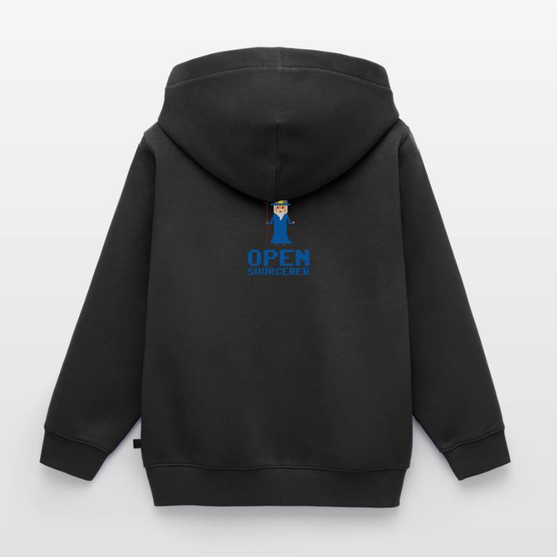Developer Open Sourcerer Funny Gift Idea Kids Premium Organic Zip-up Hoodie