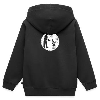 Bio Gärtner - Kinder Premium Organic Zip Hoodie - Schwarz - Hinten - AI Model Kid Male (0cm)