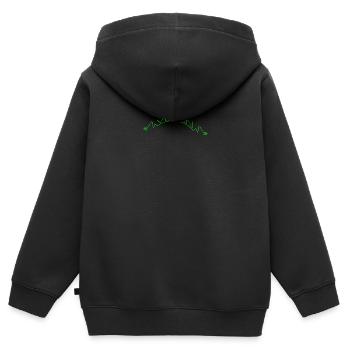 vegan - Vegan - Kinder Premium Organic Zip Hoodie - Schwarz - Hinten - AI Model Kid Male (0cm)