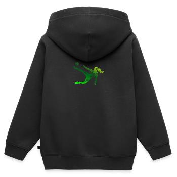 Maori Frauenfußball Kick Tribal Tattoo Geschenk - Kinder Premium Organic Zip Hoodie - Schwarz - Hinten - AI Model Kid Male (0cm)