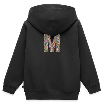M - Kids Premium Organic Zip-up Hoodie - black - Back - AI Model Kid Male (0cm)