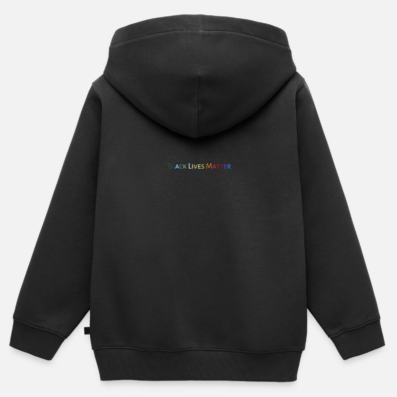 Black Lives Matter - Sweat Premium à capuche zippé enfant bio - noir
