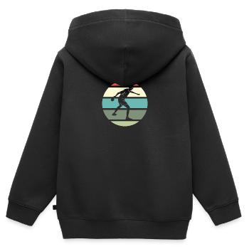 Tennis de table tennis de table joueur raquette de tennis de table - Sweat Premium à capuche zippé enfant bio - noir - Dos - AI Model Kid Male (0cm)