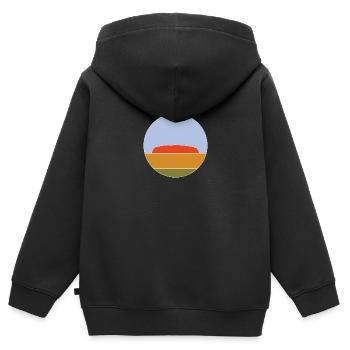 Uluru - Sweat Premium à capuche zippé enfant bio - noir - Dos - AI Model Kid Male (0cm)