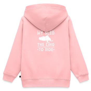 Motorschlitten Snowmobiler Funny Snowmobile - Kinder Premium Organic Zip Hoodie - Rosa - Hinten - AI Model Kid Female (0cm)