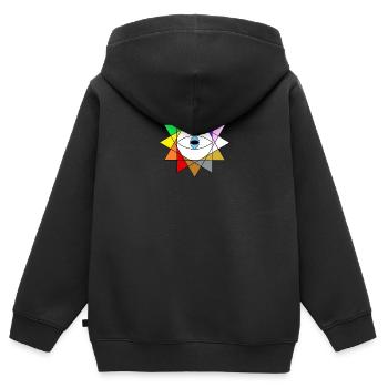 Dodeka Star Third Eye 12 rays - Kids Premium Organic Zip-up Hoodie - black - Back - AI Model Kid Male (0cm)