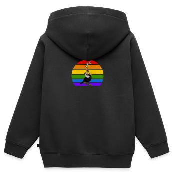 Singvögel Vogel Regenbogen Vielfalt Gartenvogel - Kinder Premium Organic Zip Hoodie - Schwarz - Hinten - AI Model Kid Male (0cm)