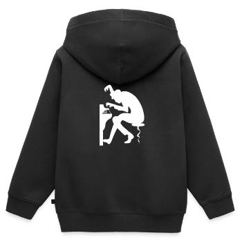 Der Pianist Pianist Meister Gift - Kinder Premium Organic Zip Hoodie - Schwarz - Hinten - AI Model Kid Male (0cm)