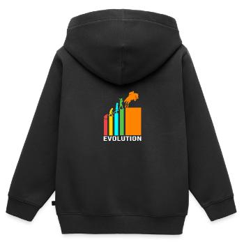 Saut d’obstacles Saut d’obstacles - Sweat Premium à capuche zippé enfant bio - noir - Dos - AI Model Kid Male (0cm)