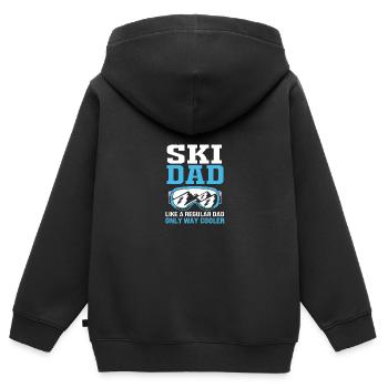 Ski Skiurlaub - Kinder Premium Organic Zip Hoodie - Schwarz - Hinten - AI Model Kid Male (0cm)