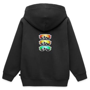 Ski Skiurlaub - Kinder Premium Organic Zip Hoodie - Schwarz - Hinten - AI Model Kid Male (0cm)