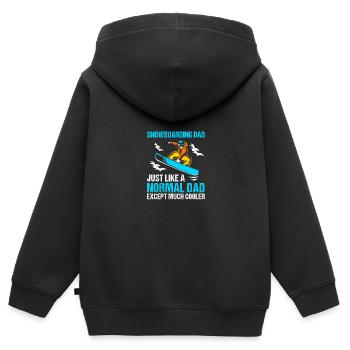 Snowboard Snowboard Vacances snowboard Snowboarders - Sweat Premium à capuche zippé enfant bio - noir - Dos - AI Model Kid Male (0cm)