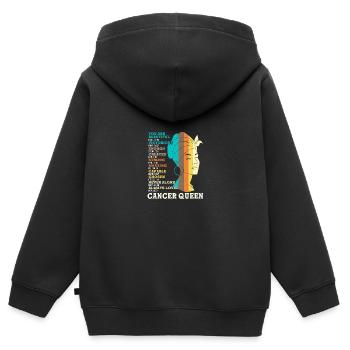 Sternzeichen Krebs - Kinder Premium Organic Zip Hoodie - Schwarz - Hinten - AI Model Kid Male (0cm)