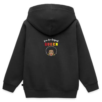 Sternzeichen Löwe - Kinder Premium Organic Zip Hoodie - Schwarz - Hinten - AI Model Kid Male (0cm)