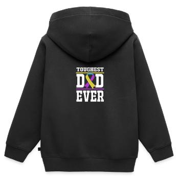 Blasenkrebs Krebs Blase - Kinder Premium Organic Zip Hoodie - Schwarz - Hinten - AI Model Kid Male (0cm)