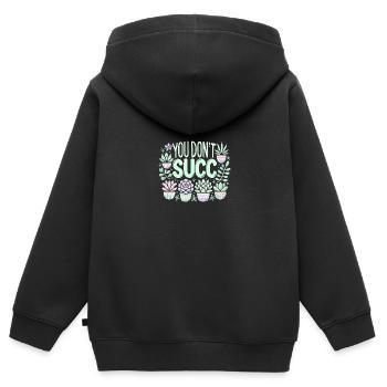 Du brauchst keinen Anzug - Kinder Premium Organic Zip Hoodie - Schwarz - Hinten - AI Model Kid Male (0cm)