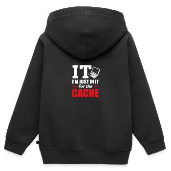 Tech Support - Kinder Premium Organic Zip Hoodie - Schwarz - Hinten - AI Model Kid Male (0cm)