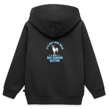 Rat Terrier - Kinder Premium Organic Zip Hoodie - Schwarz - Hinten - AI Model Kid Male (0cm)