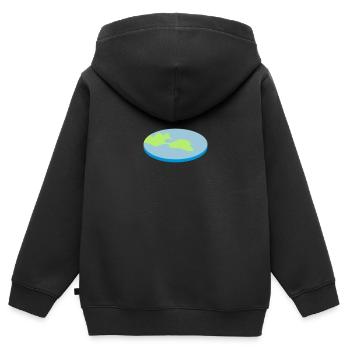 FLATEARTH - Sweat Premium à capuche zippé enfant bio - noir - Dos - AI Model Kid Male (0cm)