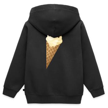 eis eiscreme restaurant ice cream sundae25 - Kinder Premium Organic Zip Hoodie - Schwarz - Hinten - AI Model Kid Male (0cm)